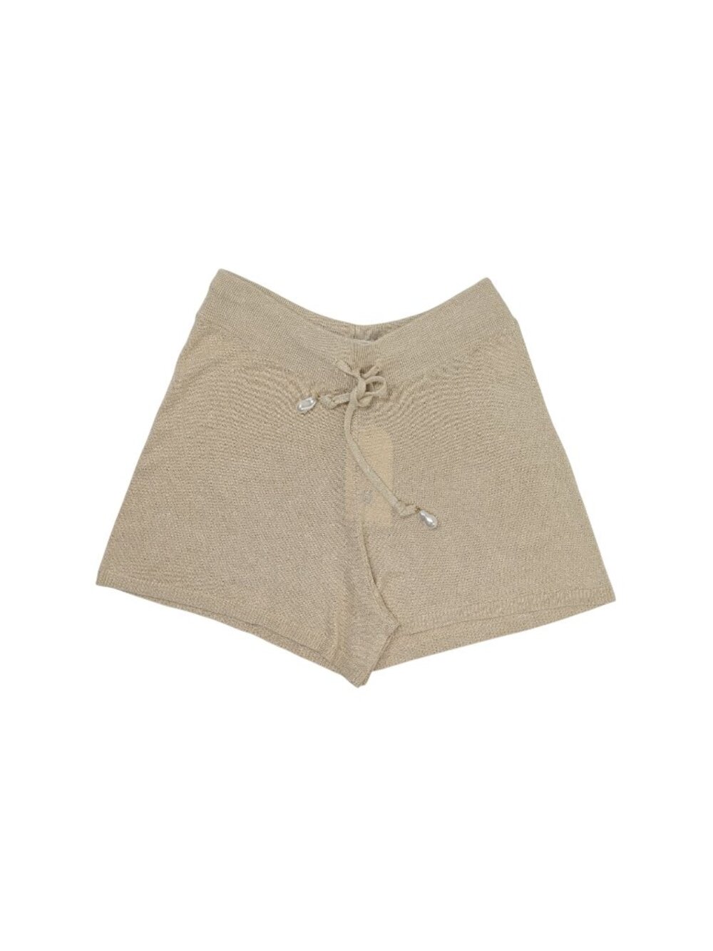 La Porte Sofia Knit Shorts in Champagne